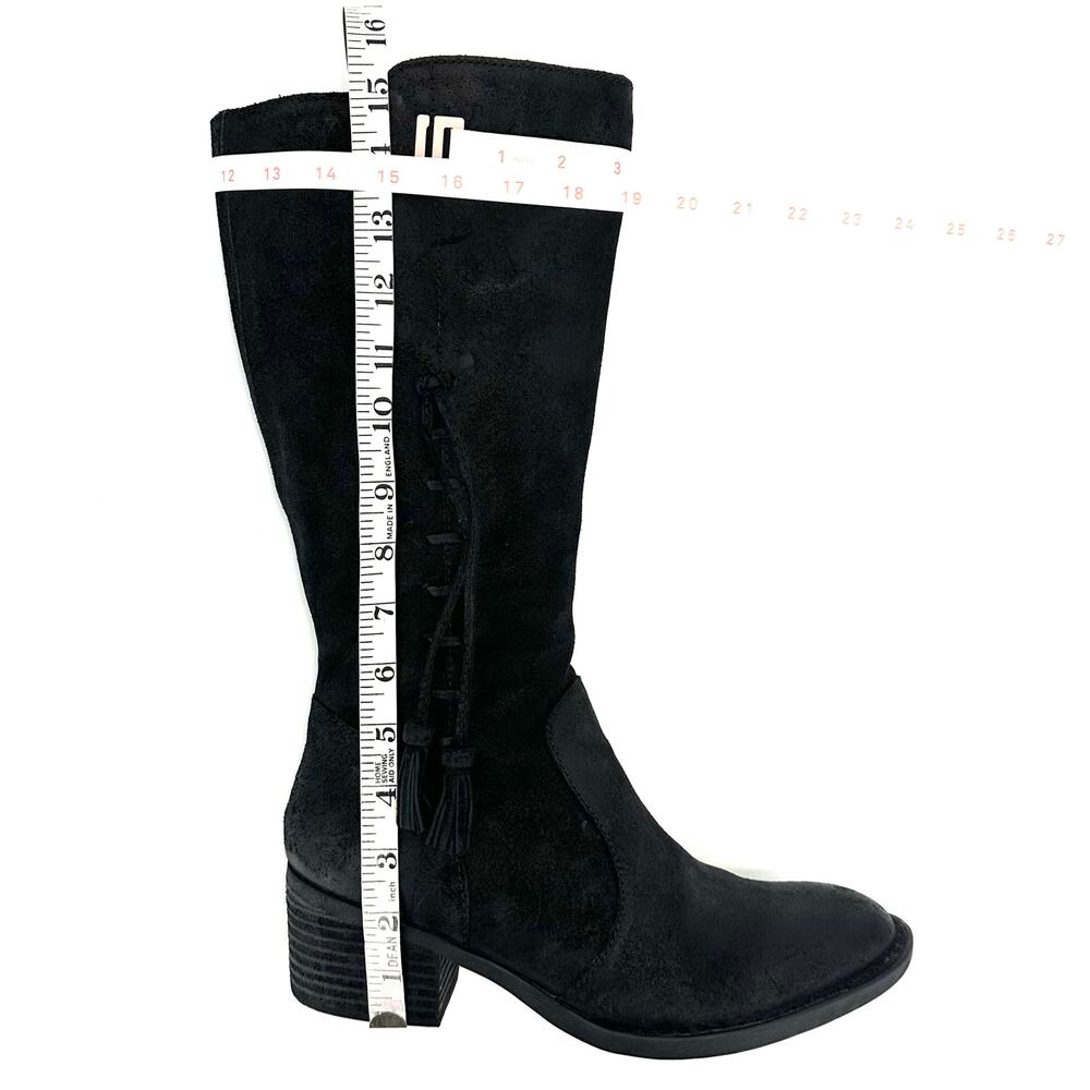 Born Women Mid-Calf Riding/Western Boot Size 9M Black Leather Knee-High Bootie - Picture 8 of 13